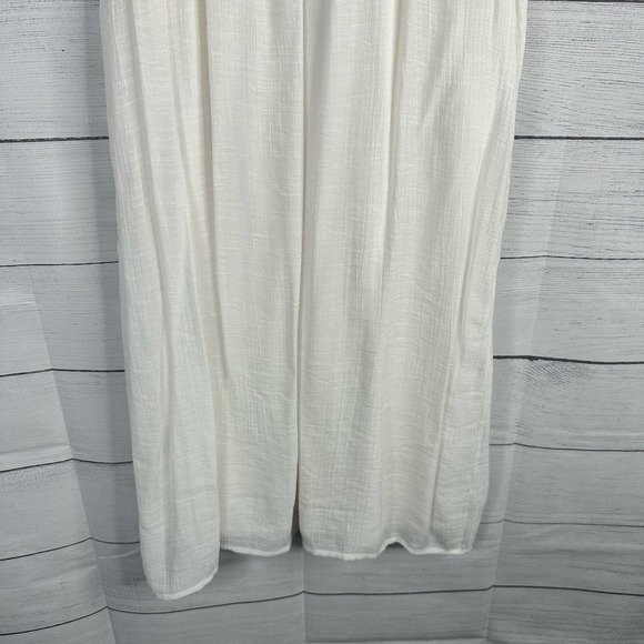 Cloth & People Womens Boho Crochet Gauzy Cream Embroidered Mini Dress Size M - Picture 8 of 10